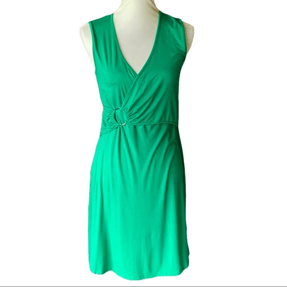 Cable & Gauge Dresses Cable Gauge Womens Green Surplice Faux Wrap